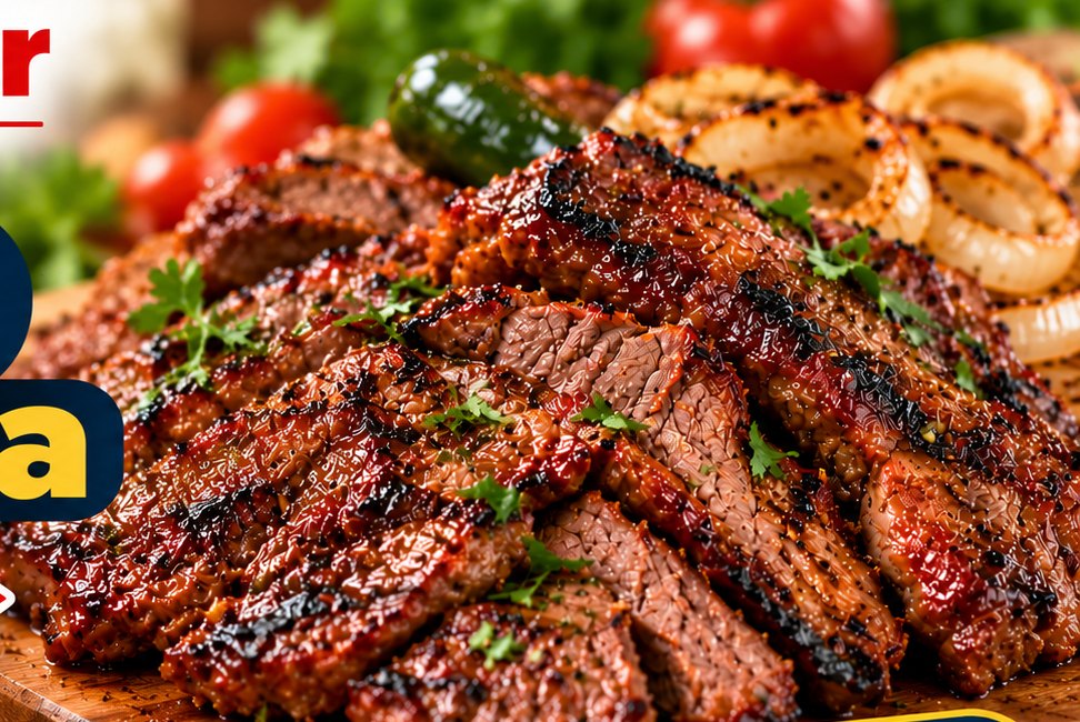 Carne sazonada a la parrilla